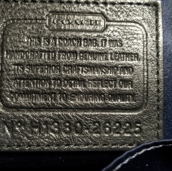 Coach black genuine leather bag with gold accents - Picture 7 of 7